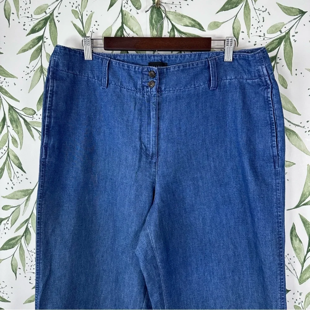 Talbots New England Chino Denim Hemp Blend Pants. Size 14. - Picture 2 of 9